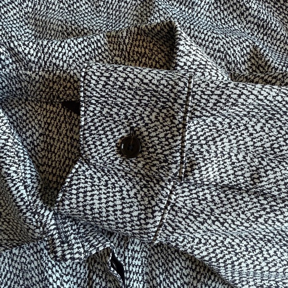 Athleta Women’s Braiden Textured Shirt Jacket Black & White Size 1X #882490 - Picture 12 of 16